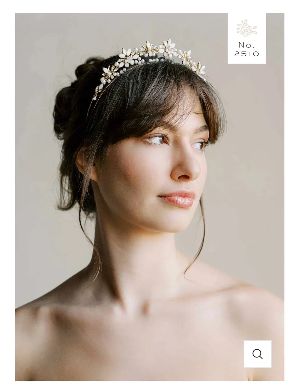Opal, Crystal and pearl headpiece